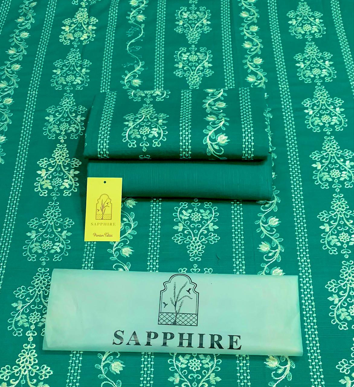 Women's premium 2-piece embroidered Khaddar suit with full embroidery and dyed trouser – Winter Collection 2025