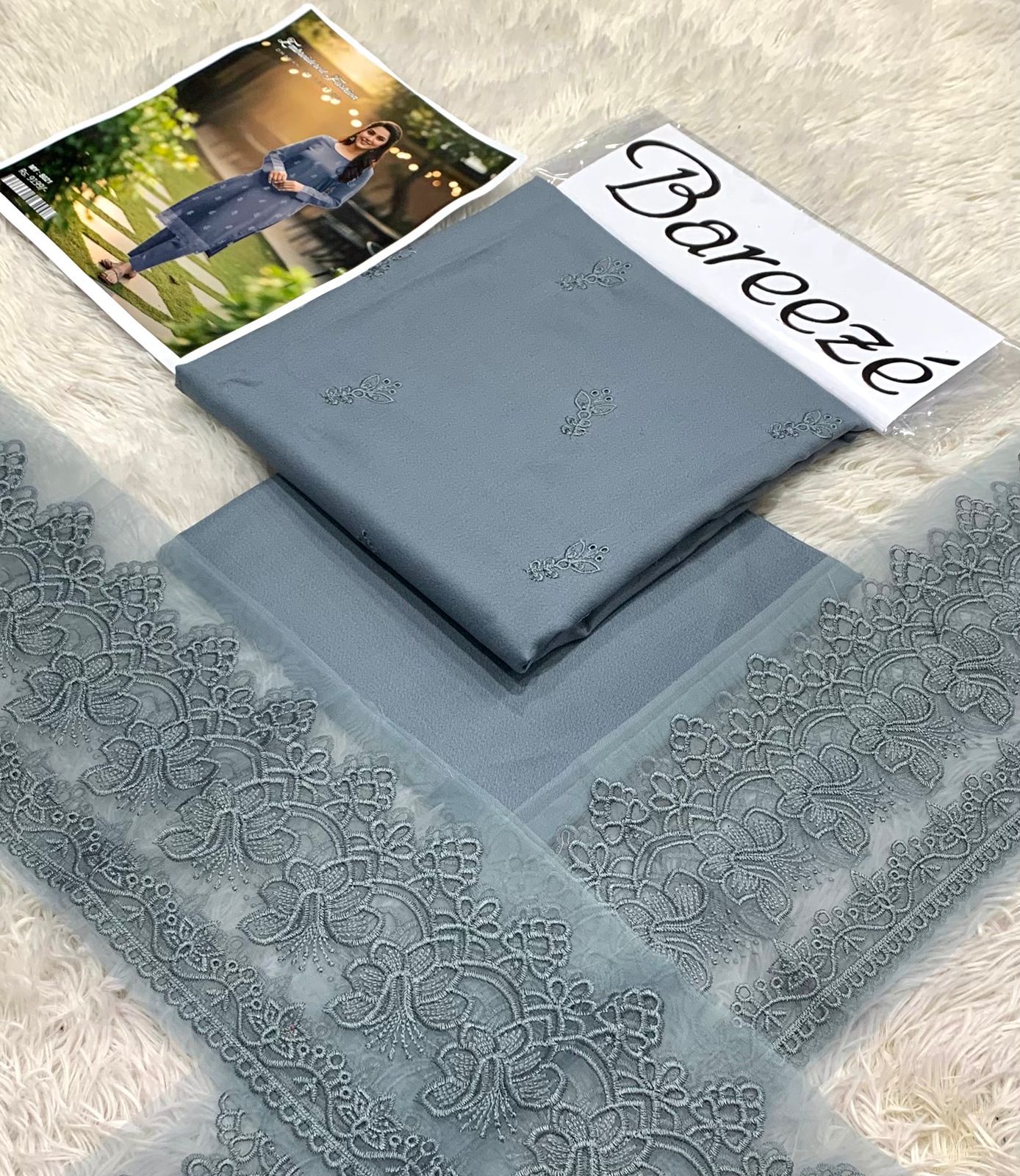 Elegant Embroidered 2-Piece Dhanak Suit – Premium Winter Collection 2025