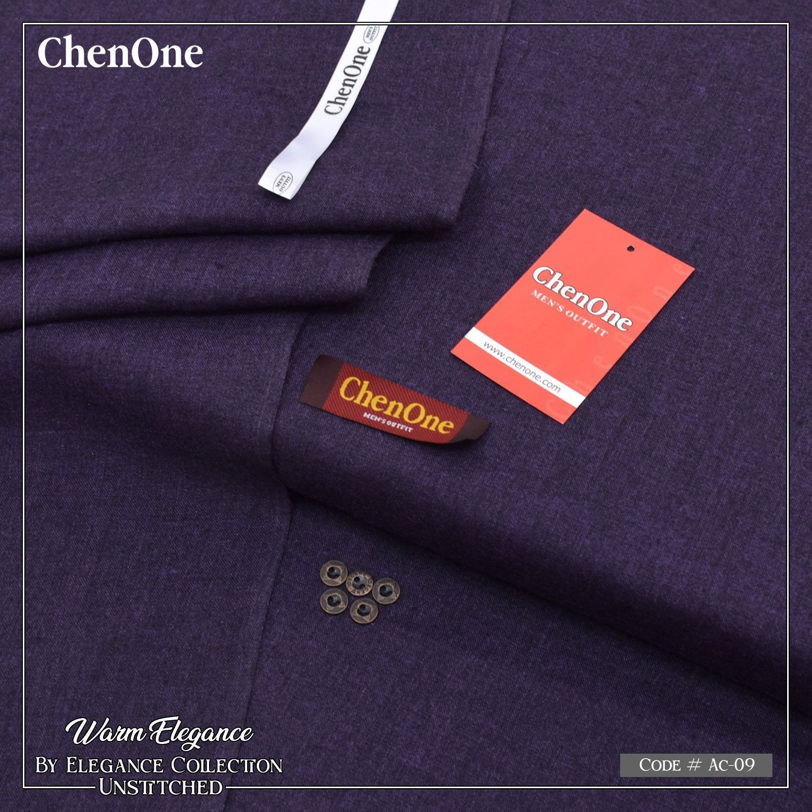 Men’s premium Hunza wool unstitched winter suit in multiple colors with fancy buttons and luxury packaging – 2025 Collection