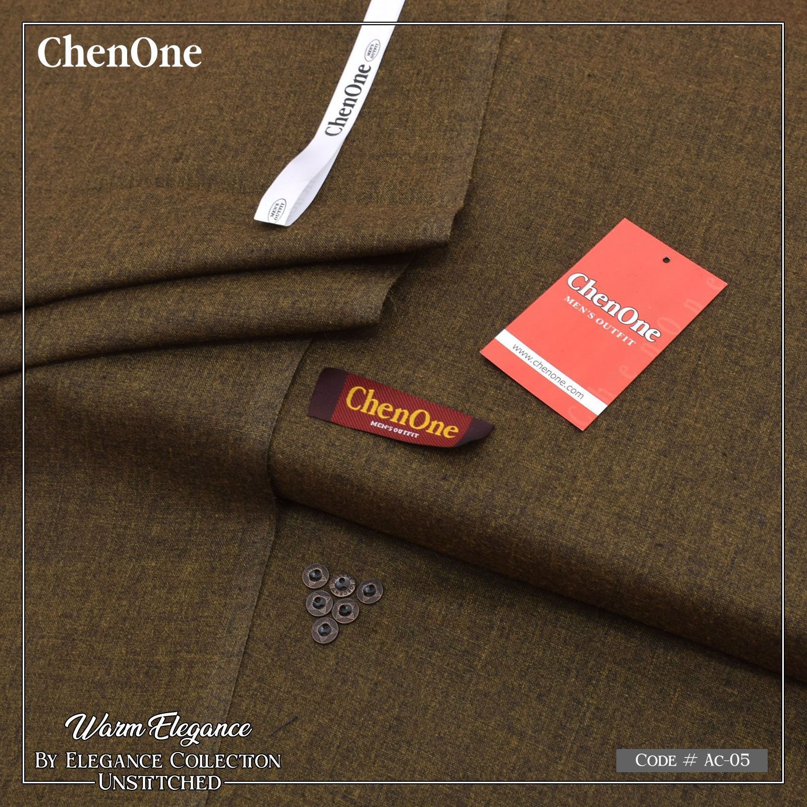 Men’s premium Hunza wool unstitched winter suit in multiple colors with fancy buttons and luxury packaging – 2025 Collection