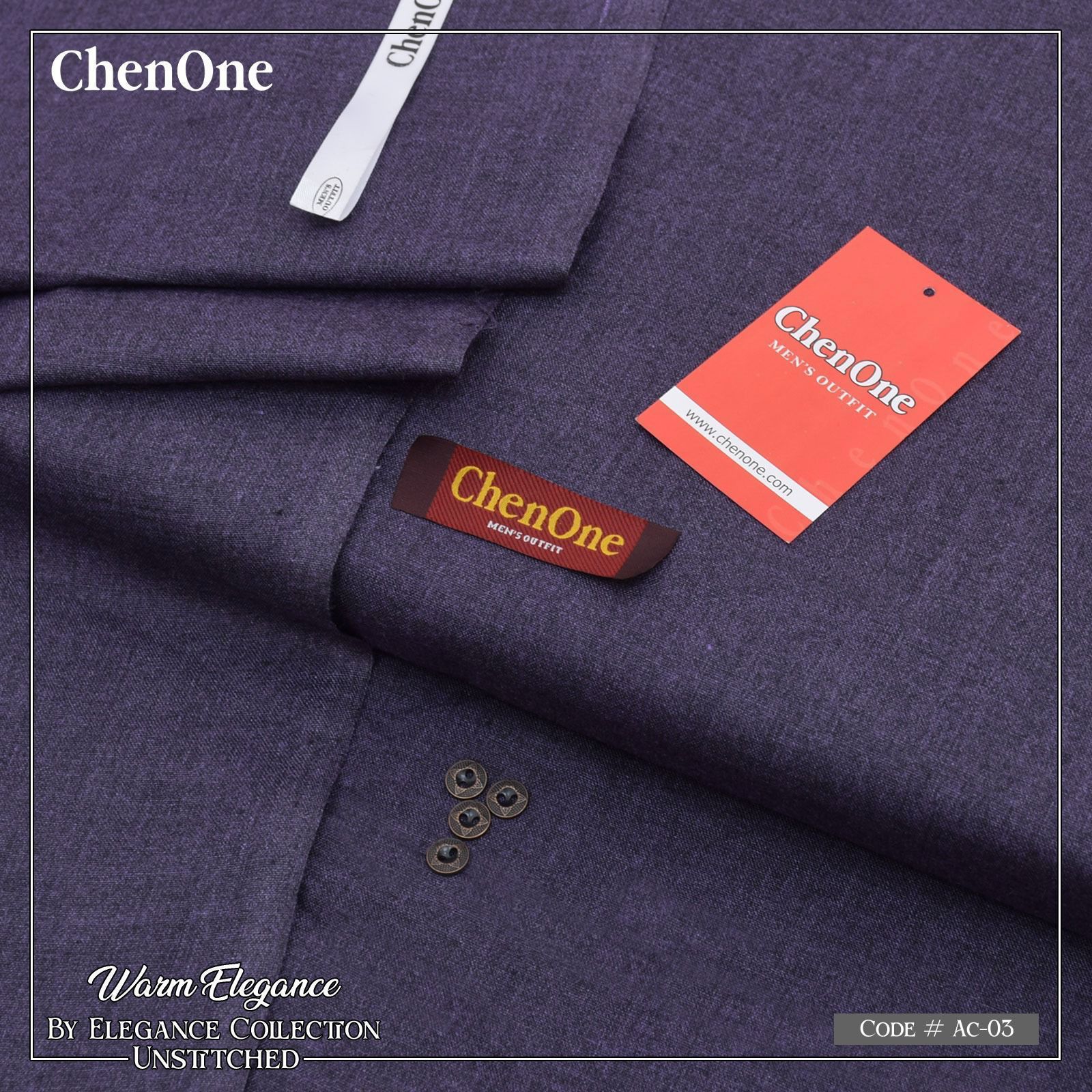 Men’s premium Hunza wool unstitched winter suit in multiple colors with fancy buttons and luxury packaging – 2025 Collection