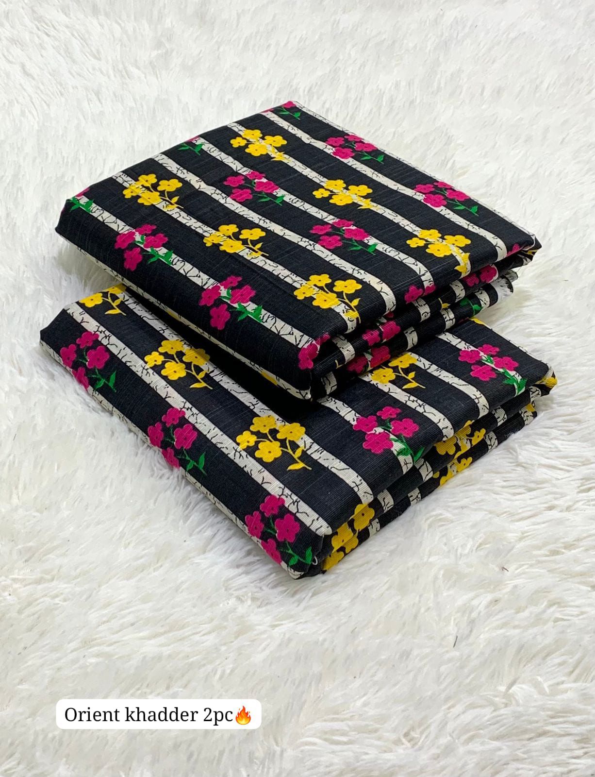 Allover Printed Khaddar 2pc Unstitched Winter Suit for Women – Warm & Stylish Collection 2025