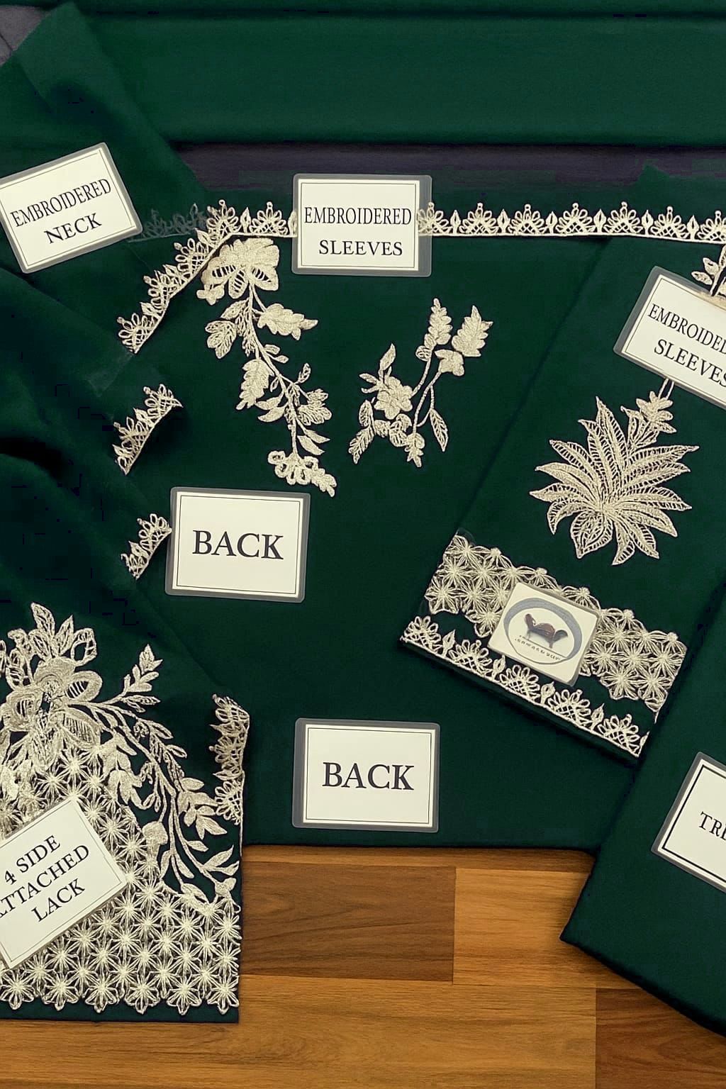 Women's luxury embroidered chiffon 3-piece festive suit with heavy dupatta, embroidered neck, and malai trouser – Festive Collection 2025/26