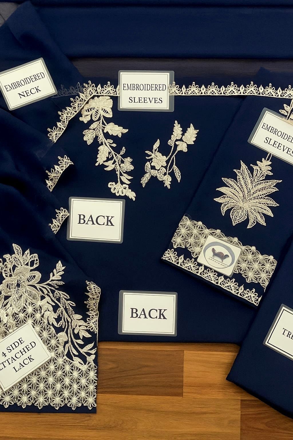 Women's luxury embroidered chiffon 3-piece festive suit with heavy dupatta, embroidered neck, and malai trouser – Festive Collection 2025/26