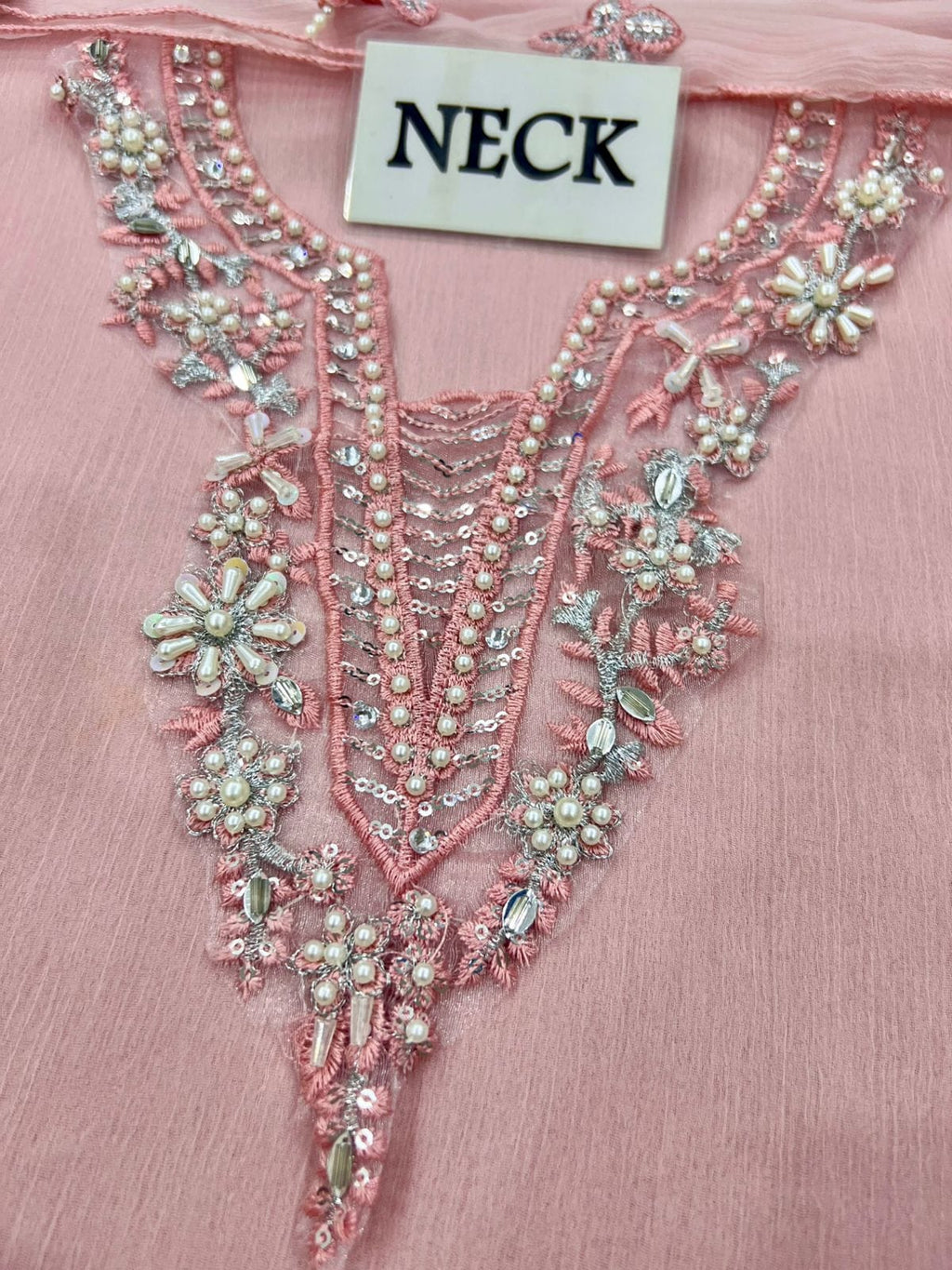 Luxury Hand-Embellished Chiffon 3-Piece Festive Suit