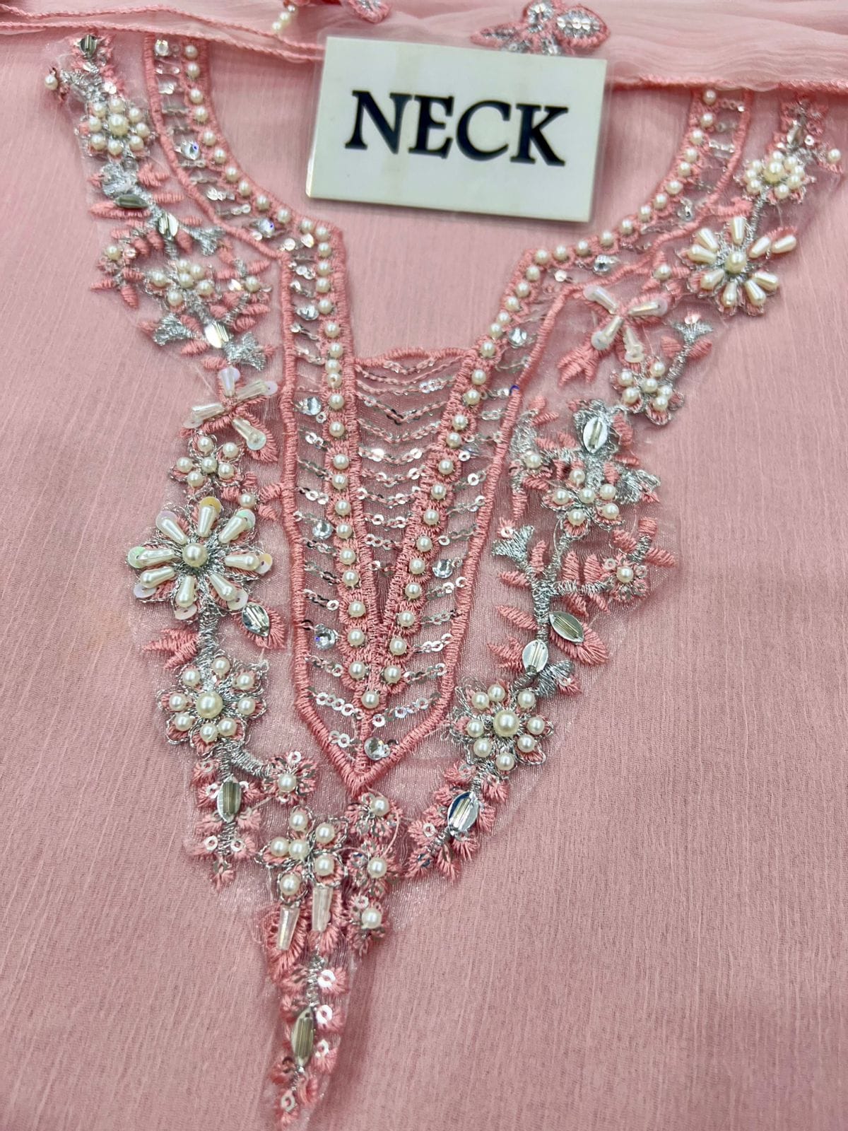 Luxury Hand-Embellished Chiffon 3-Piece Festive Suit