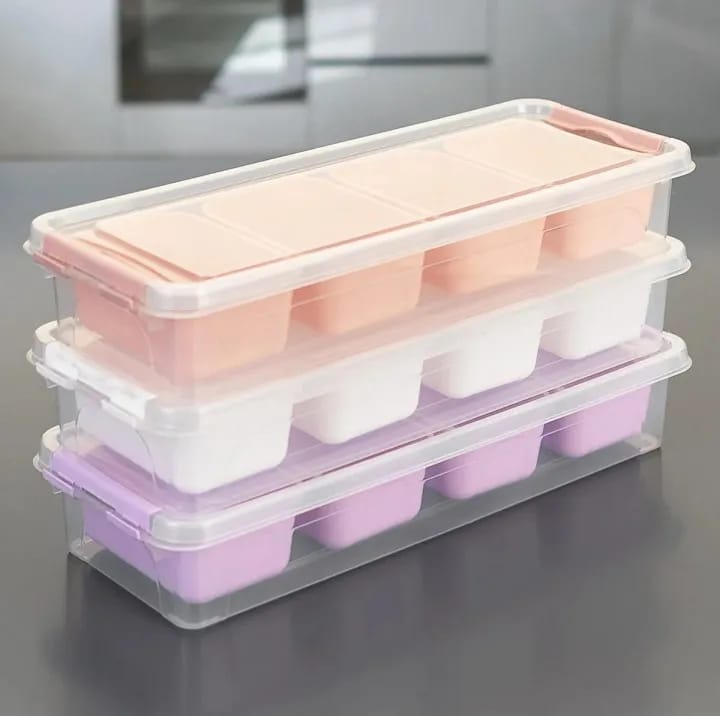 4-Compartment Removable Multi-Purpose Clip Storage Container Box