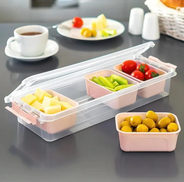 4-Compartment Removable Multi-Purpose Clip Storage Container Box