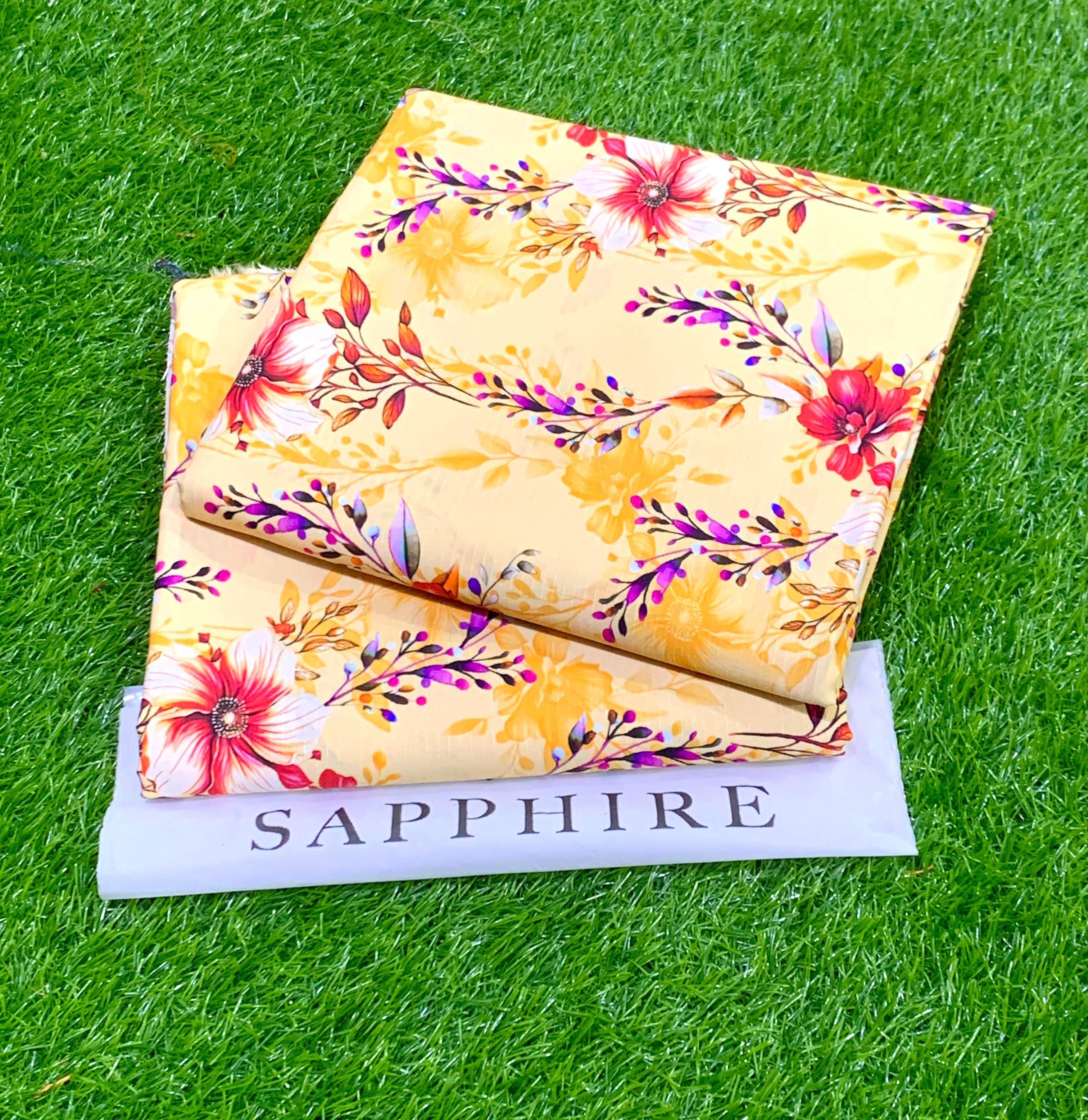 Luxury Printed Doriya Linen 2pc Unstitched Winter Suit for Women – Elegant & Warm 2025