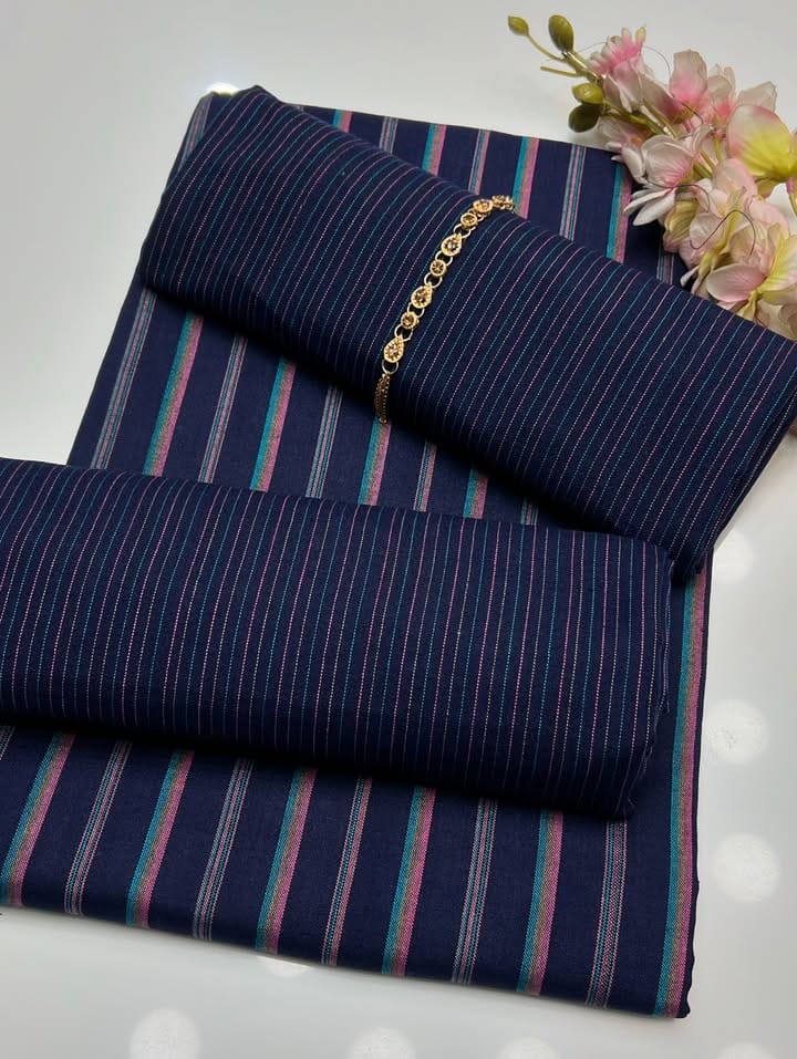 Dhanak Marina Jacquard 3pc Unstitched Winter Suit – Multi Lining Design Collection 2025