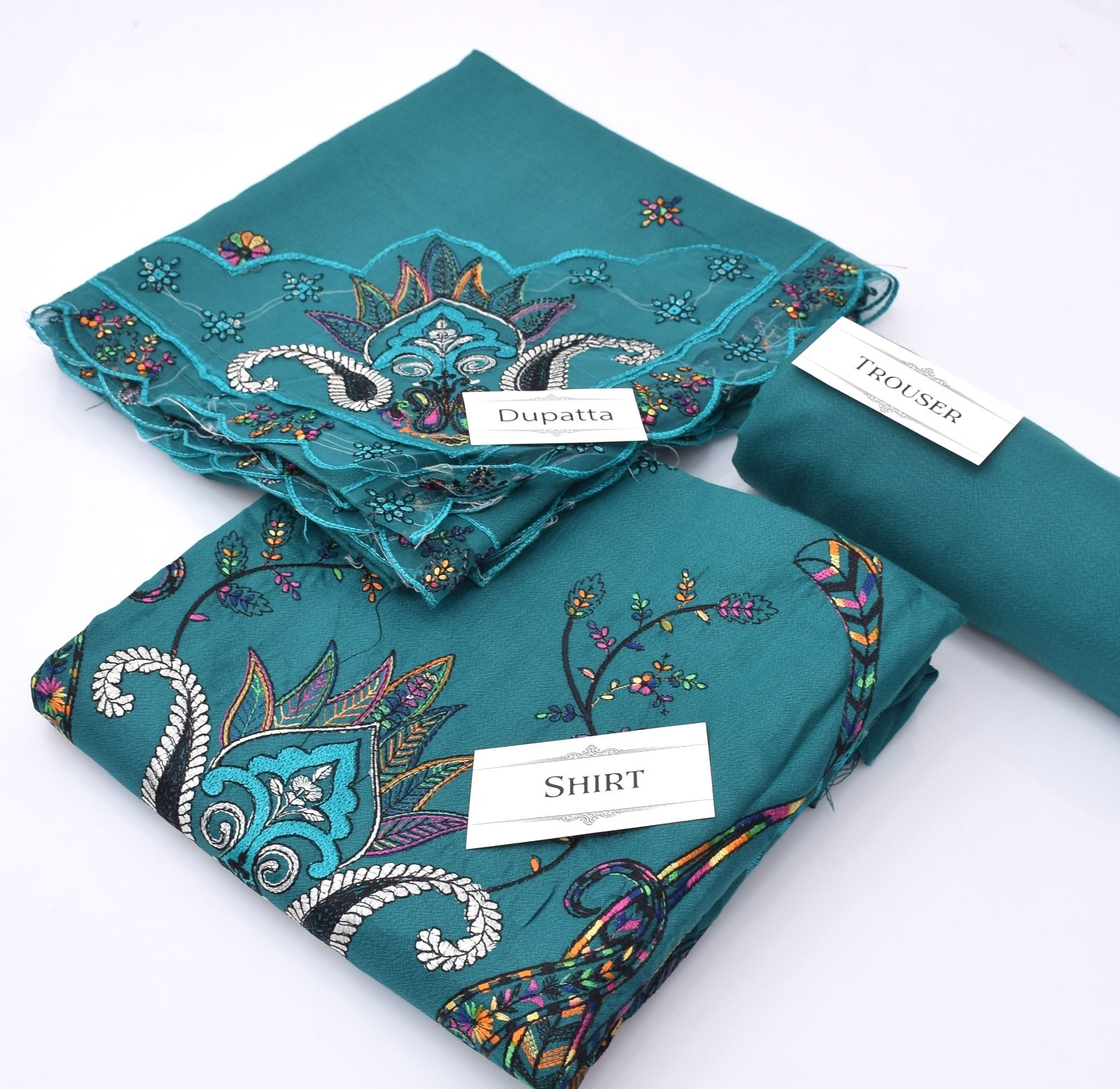 Luxury Embroidered Dhanak 3pc Suit with Boring Daman & Fancy Cutwork Dupatta – Heavy Winter Collection 2025