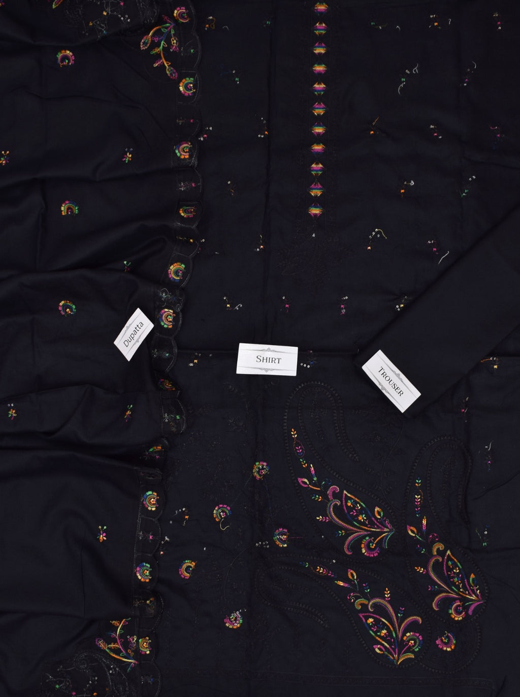 Luxury Embroidered Dhanak 3pc Suit with Boring Daman & Fancy Cutwork Dupatta – Heavy Winter Collection 2025