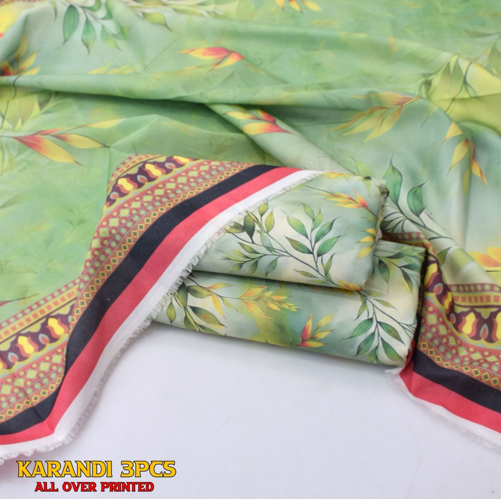 Premium Karandi 3pc Digital Printed Winter Suit for Women – Soft & Stylish 2025