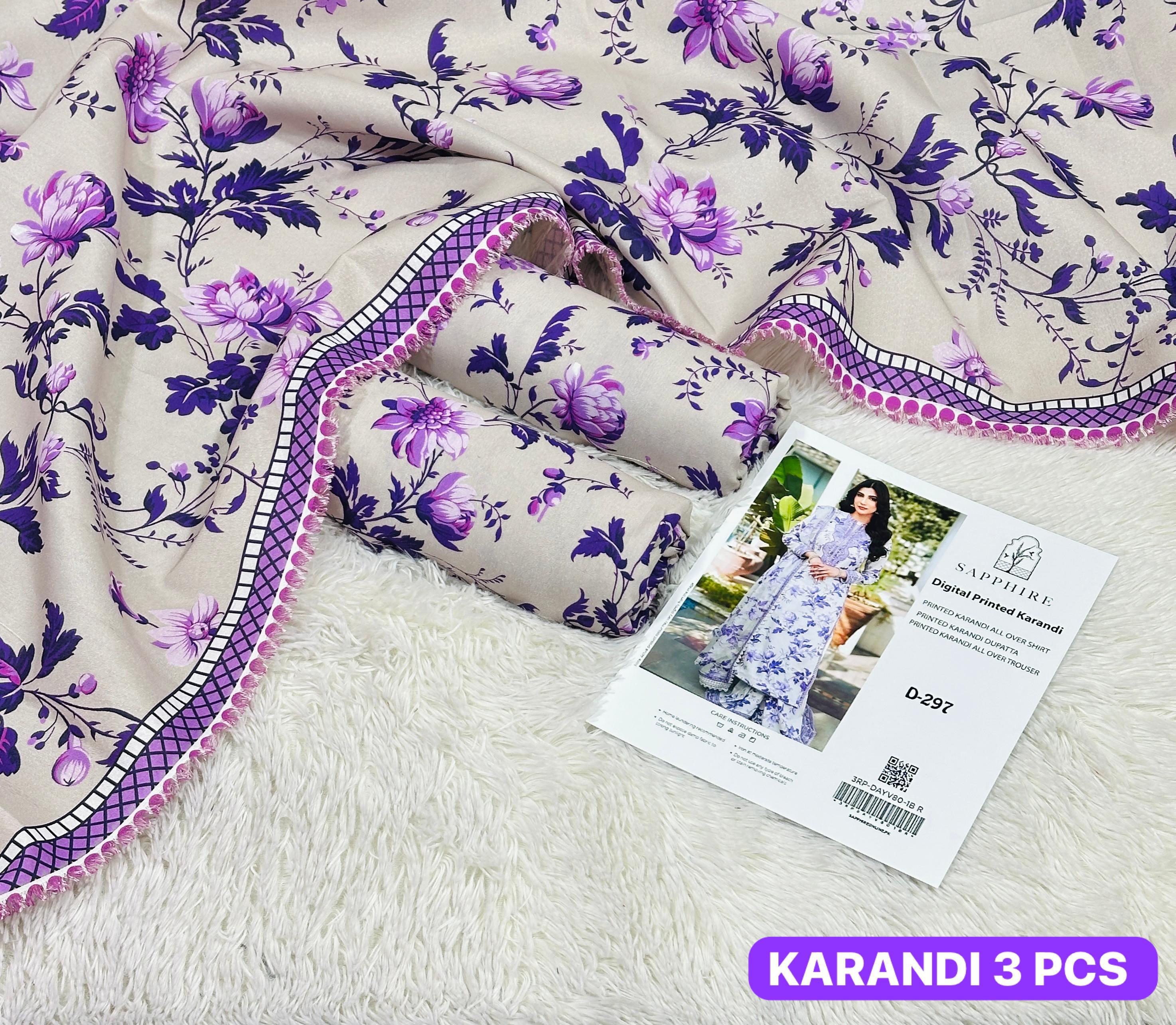 Premium Karandi 3pc Digital Printed Winter Suit for Women – Soft & Elegant 2025