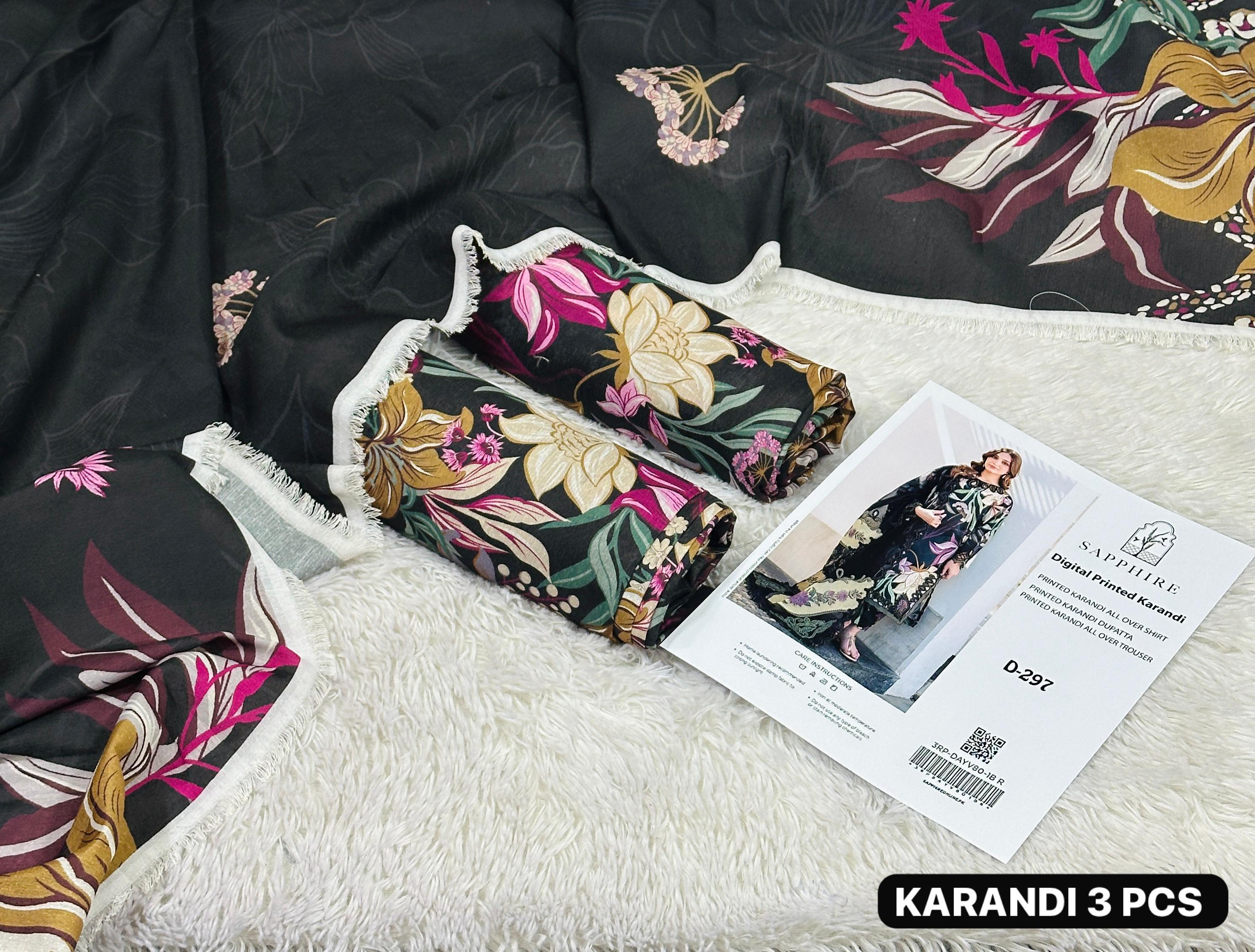 Premium Karandi 3pc Digital Printed Winter Suit for Women – Soft & Elegant 2025