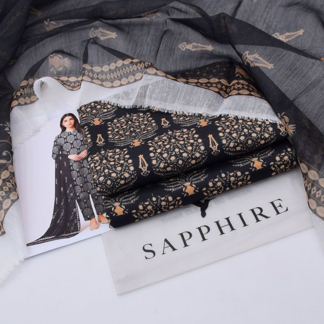 Luxury Dhanak 3pc Digital Printed Winter Suit for Women – Elegant New Collection 2025-2026