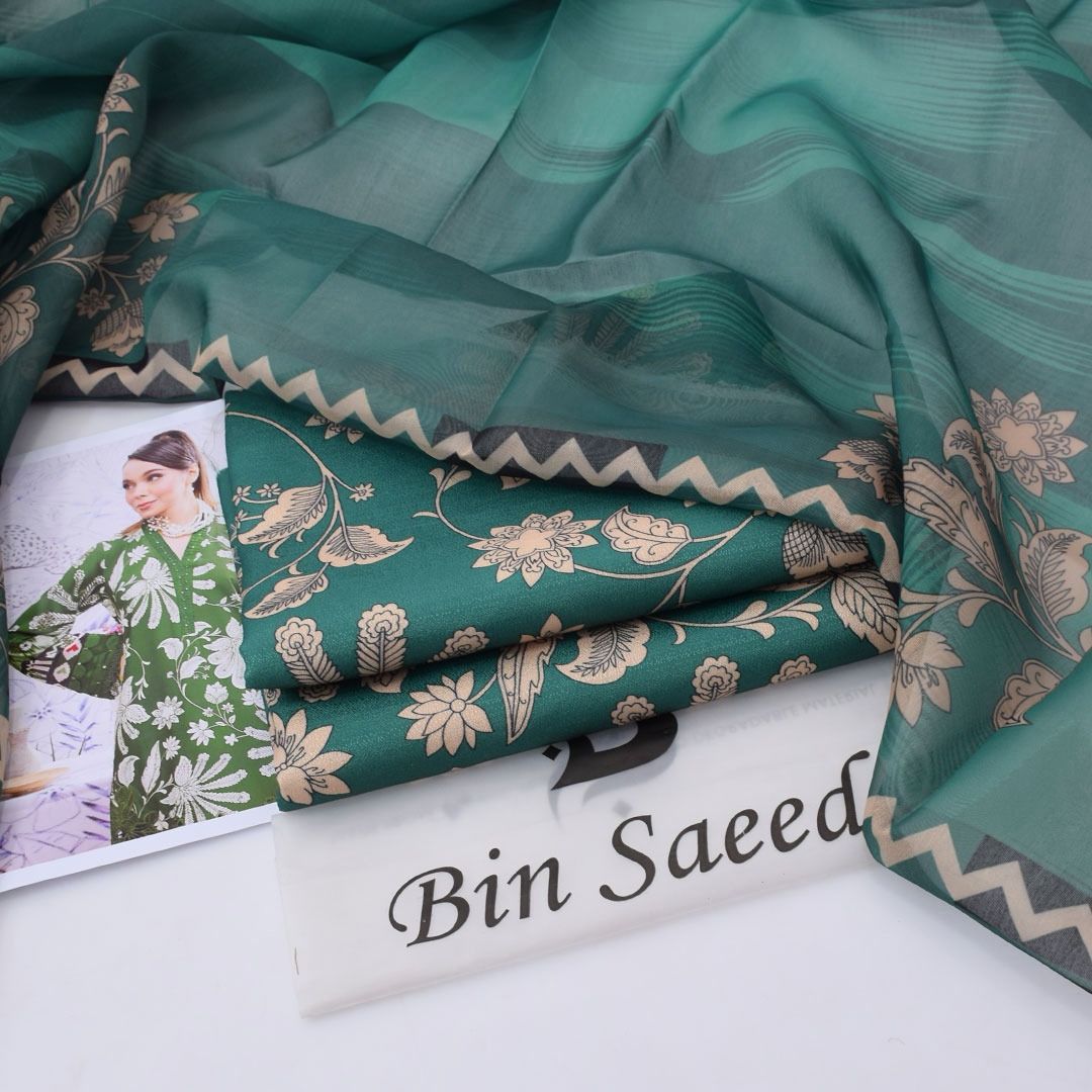 Luxury Dhanak 3pc Digital Printed Winter Suit for Women – Elegant New Collection 2025-2026