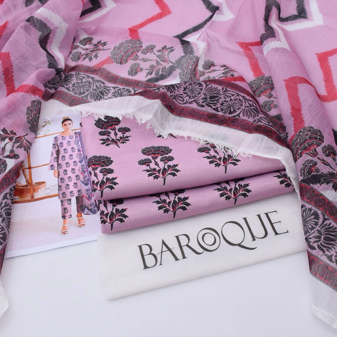 Luxury Dhanak 3pc Digital Printed Winter Suit for Women – Elegant New Collection 2025-2026