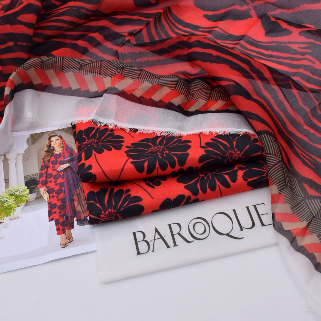 Luxury Dhanak 3pc Digital Printed Winter Suit for Women – Elegant New Collection 2025-2026