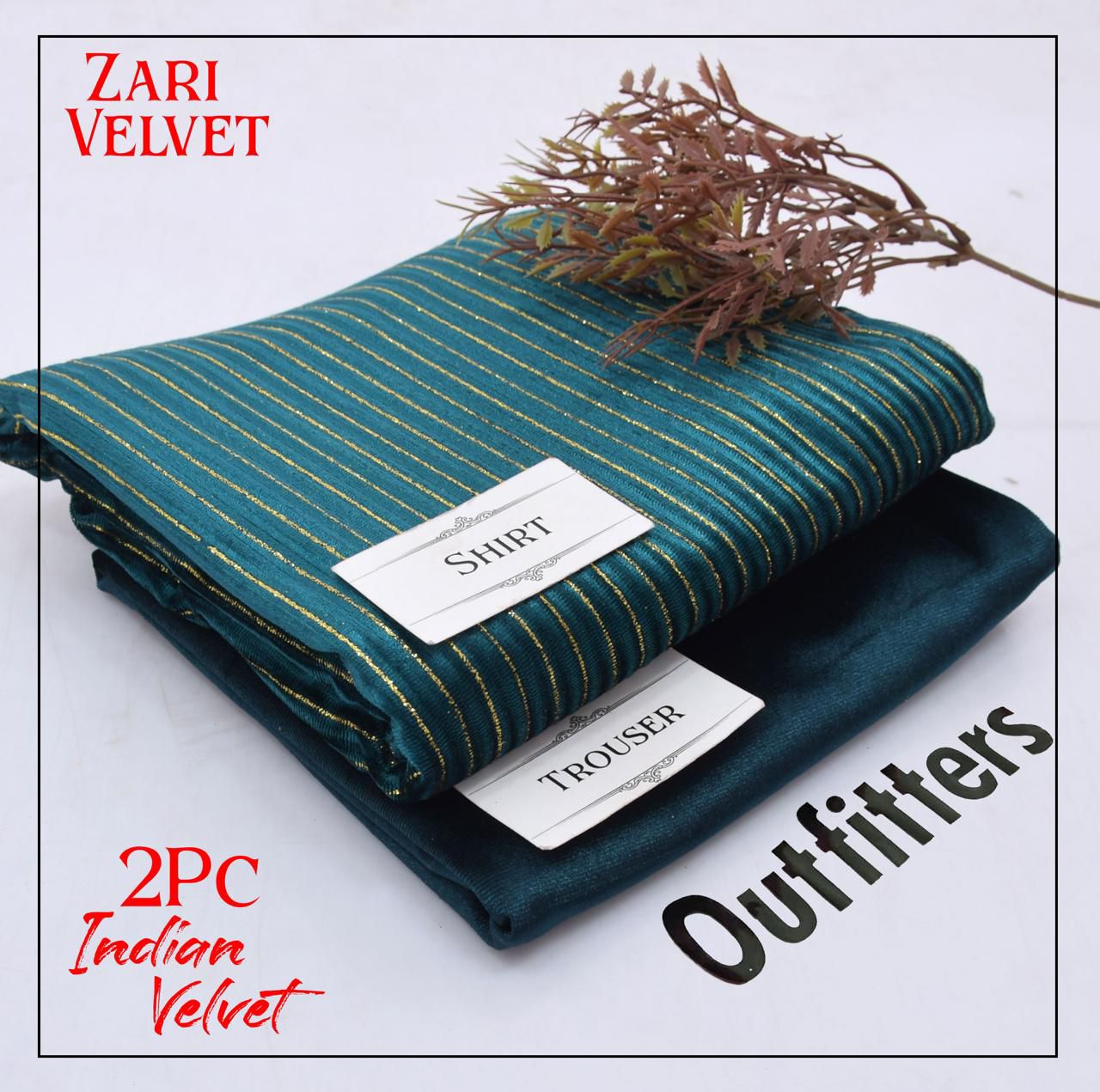 Premium Indian Velvet 2pc Winter Suit for Women – Elegant Chamki Lining Collection 2025