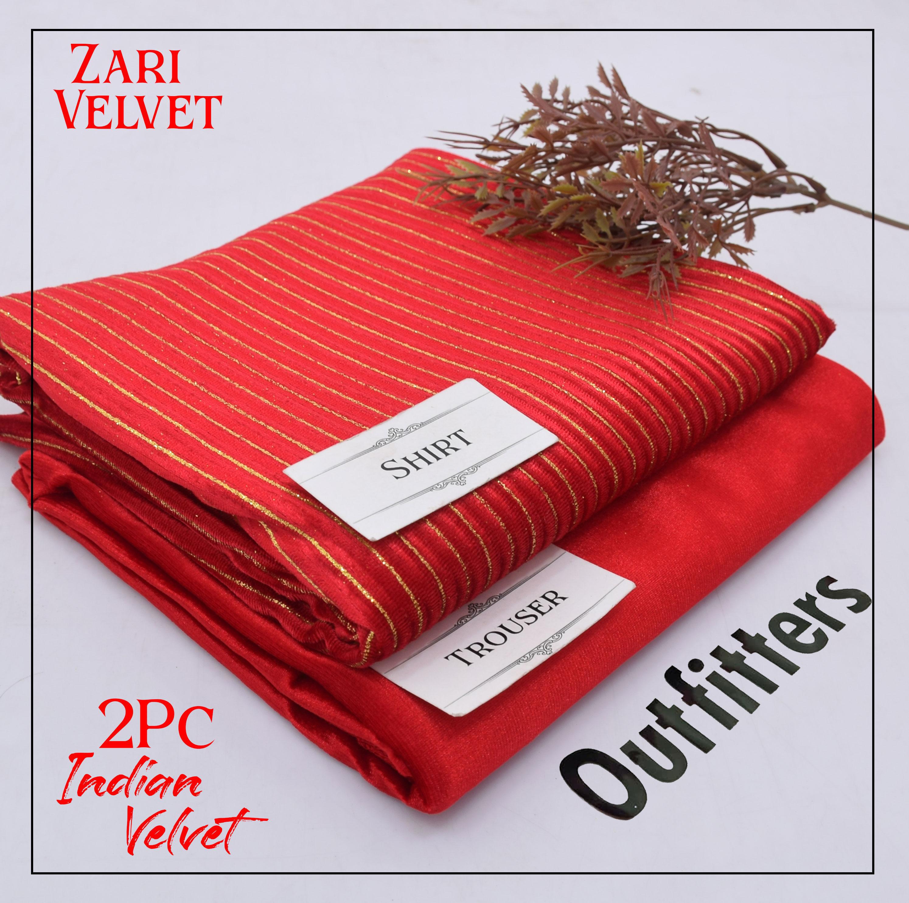 Premium Indian Velvet 2pc Winter Suit for Women – Elegant Chamki Lining Collection 2025