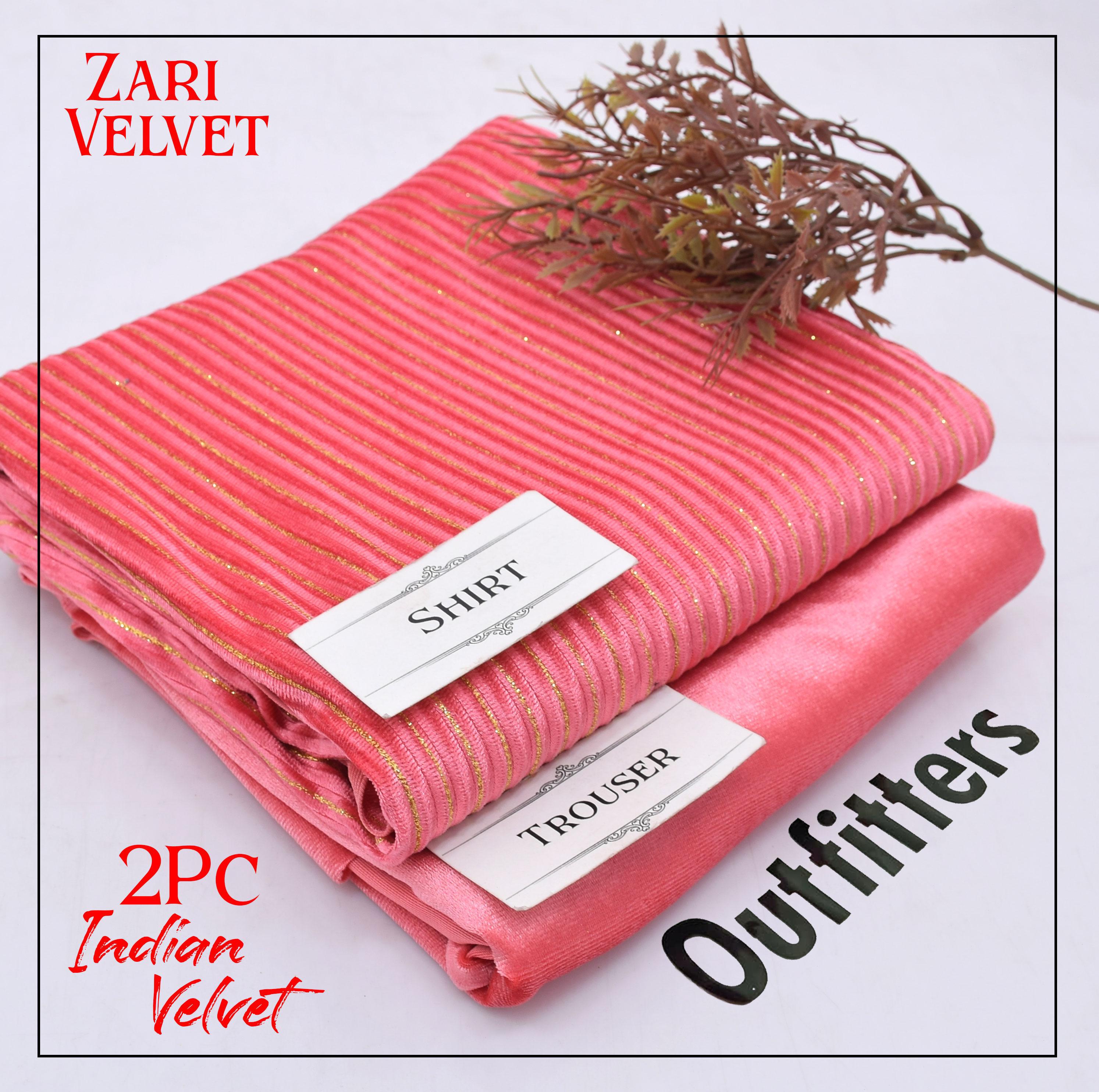 Premium Indian Velvet 2pc Winter Suit for Women – Elegant Chamki Lining Collection 2025