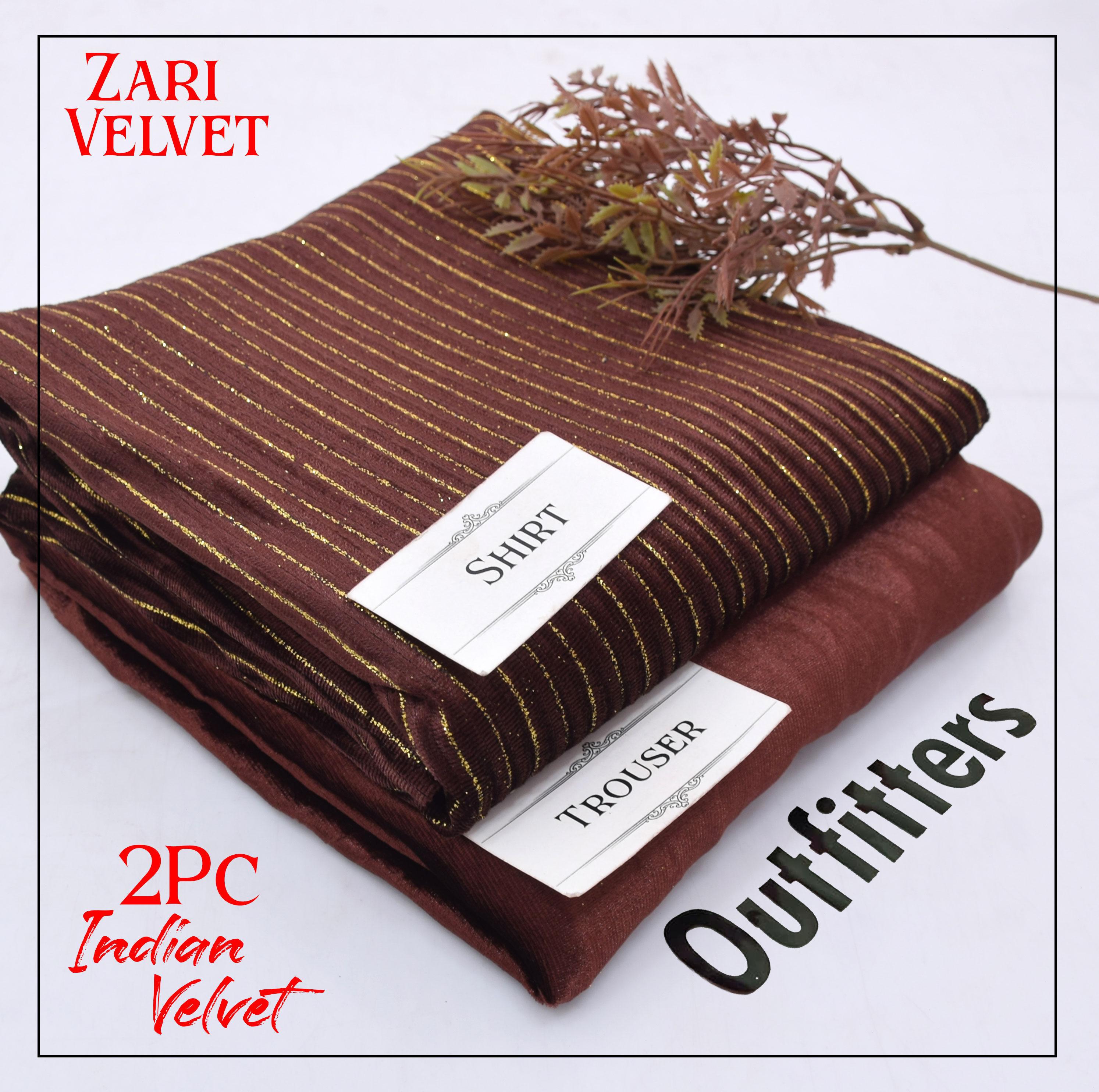 Premium Indian Velvet 2pc Winter Suit for Women – Elegant Chamki Lining Collection 2025