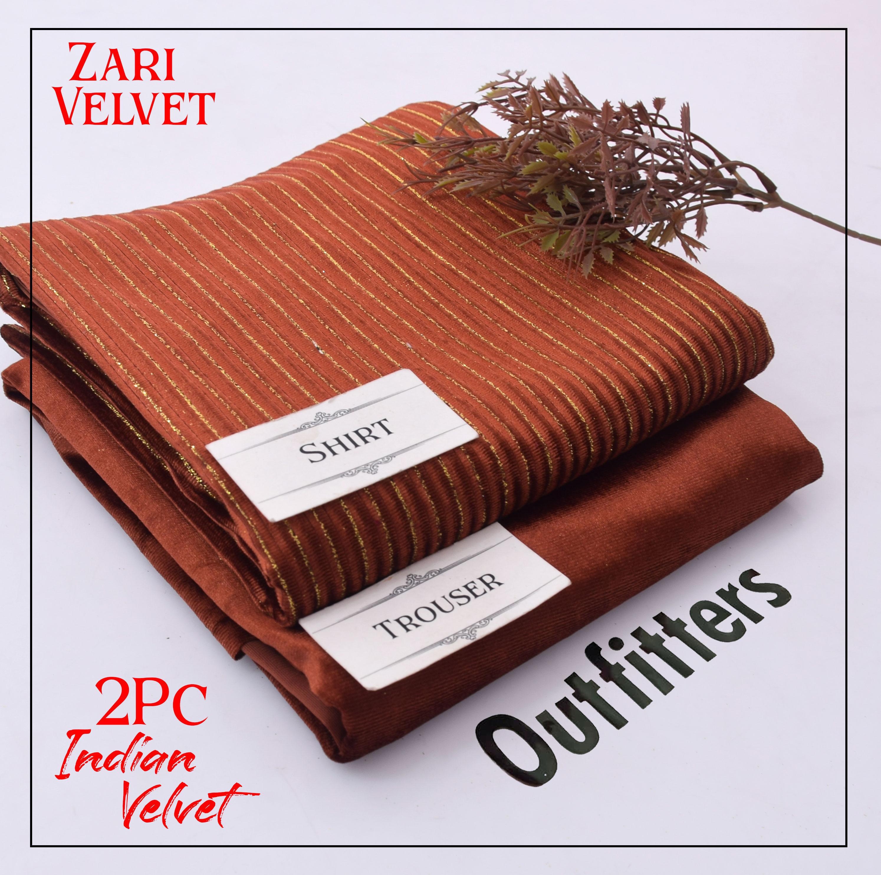 Premium Indian Velvet 2pc Winter Suit for Women – Elegant Chamki Lining Collection 2025