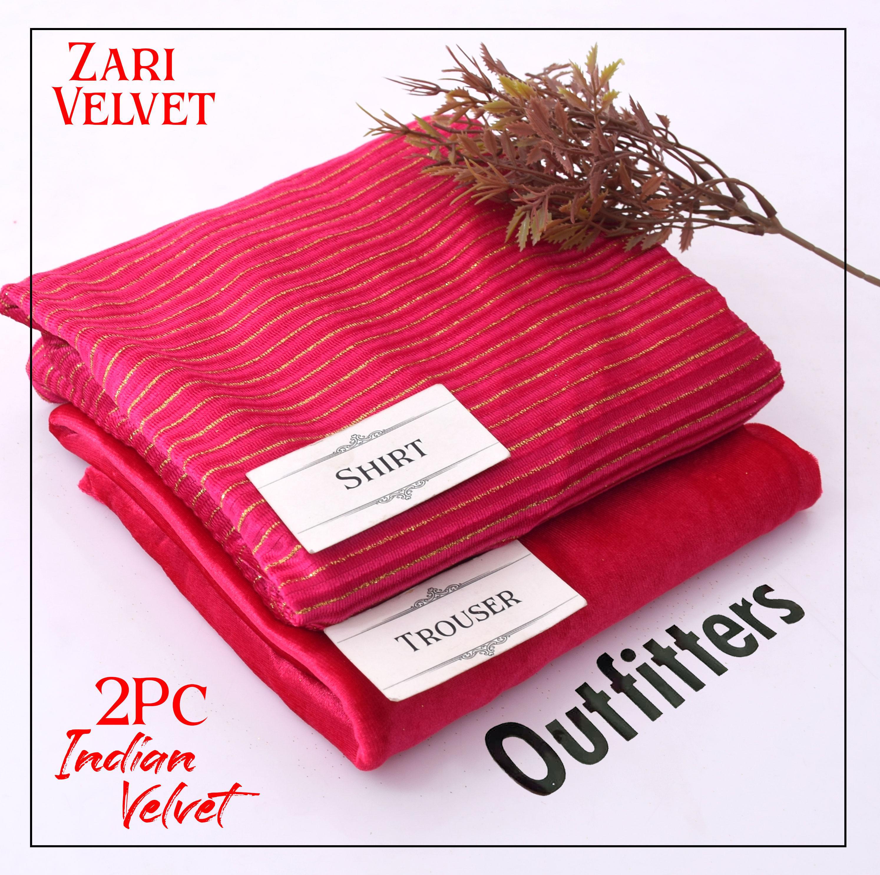 Premium Indian Velvet 2pc Winter Suit for Women – Elegant Chamki Lining Collection 2025