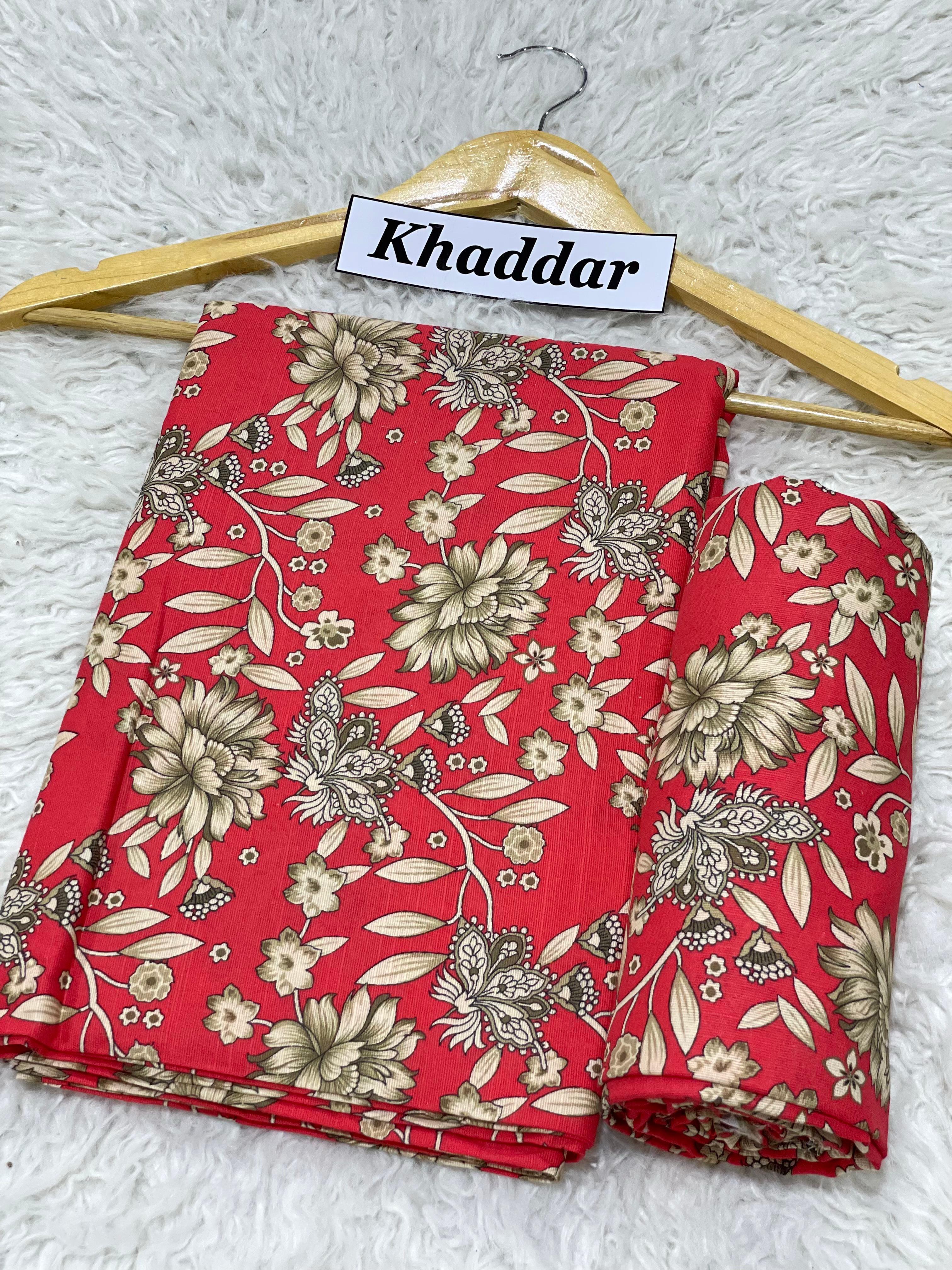 Premium Winter Khaddar Digital Print 2pc Unstitched Suit for Women 2025