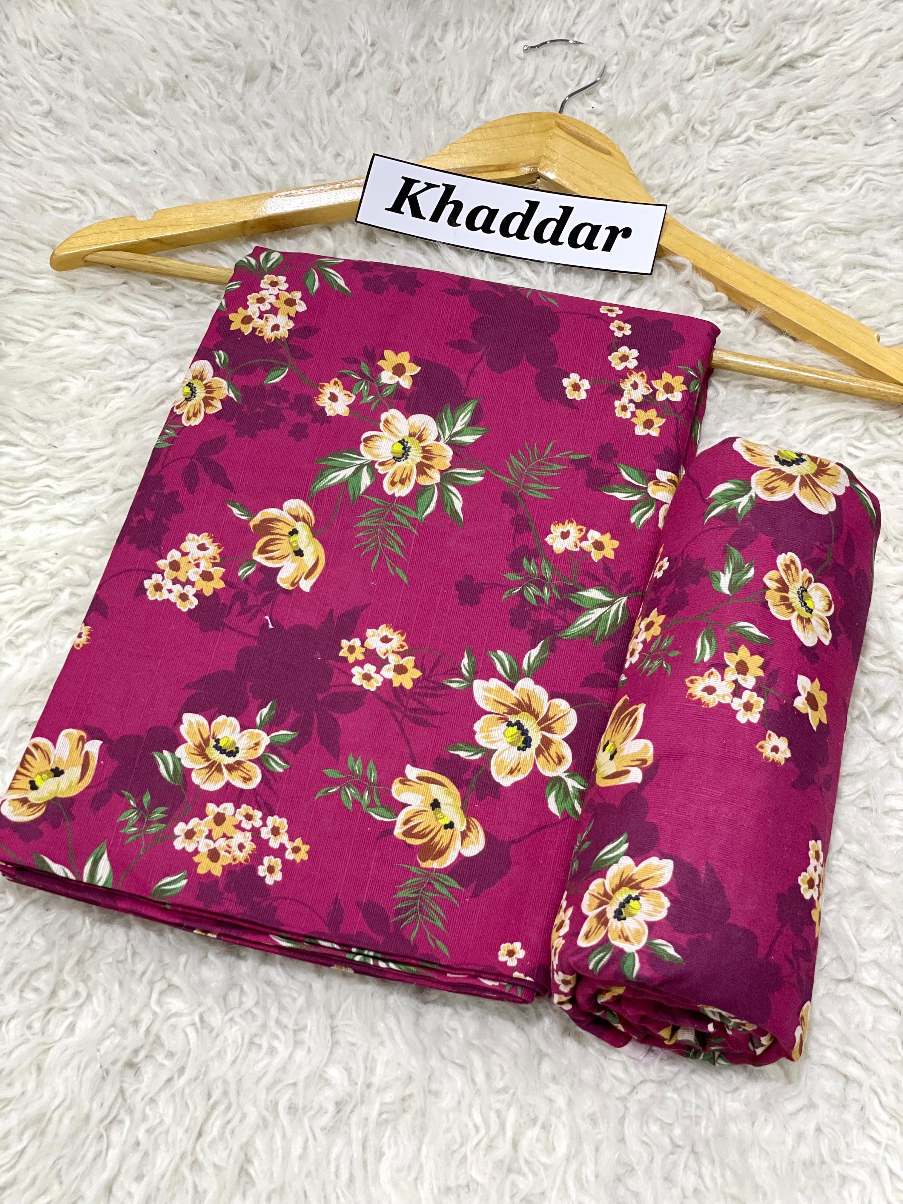 Premium Winter Khaddar Digital Print 2pc Unstitched Suit for Women 2025
