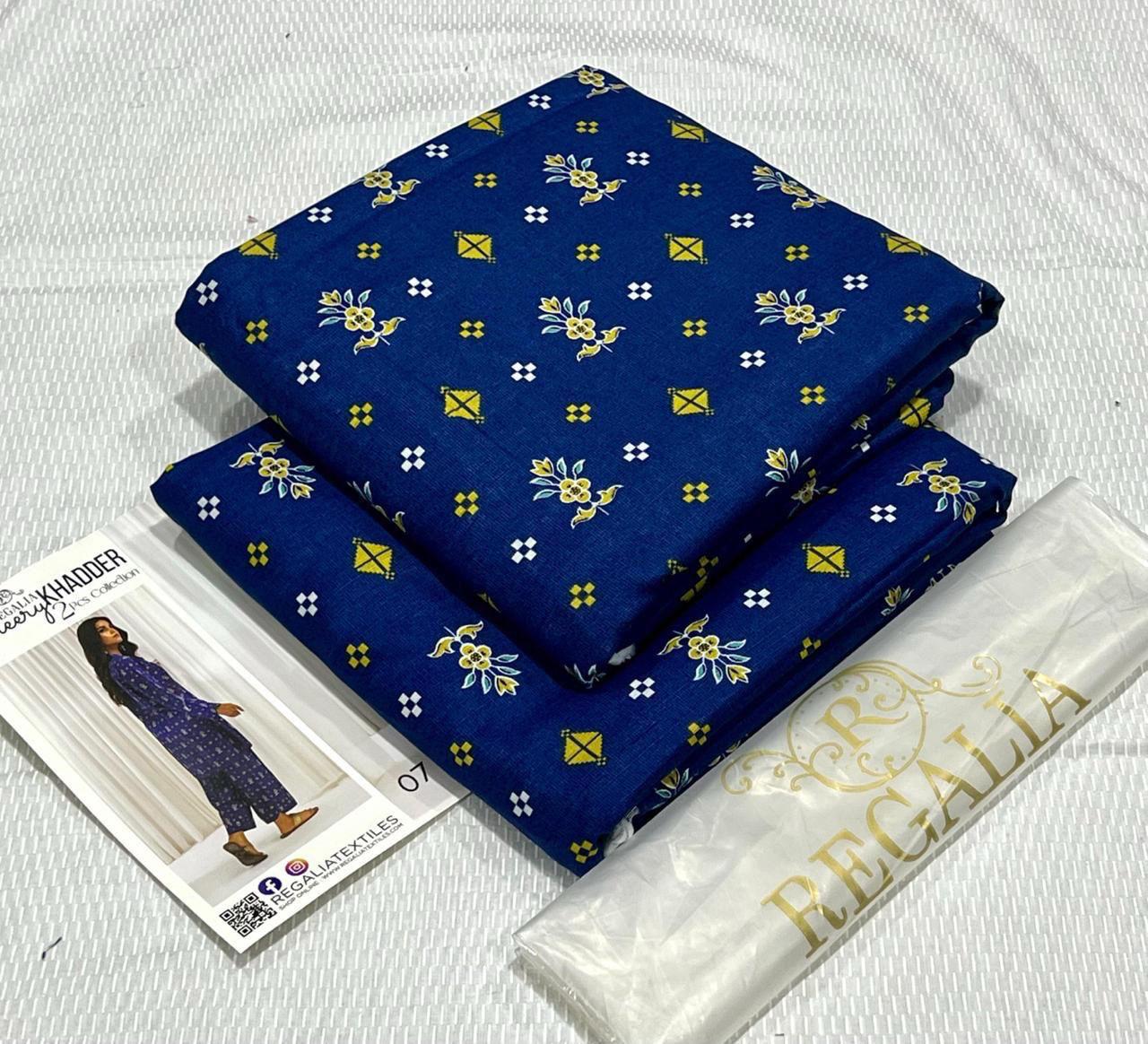 Cheery Khaddar Printed 2pc Unstitched Winter Suit for Women – Cozy & Stylish Collection 2025