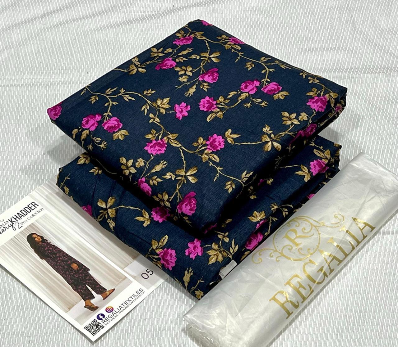 Cheery Khaddar Printed 2pc Unstitched Winter Suit for Women – Cozy & Stylish Collection 2025