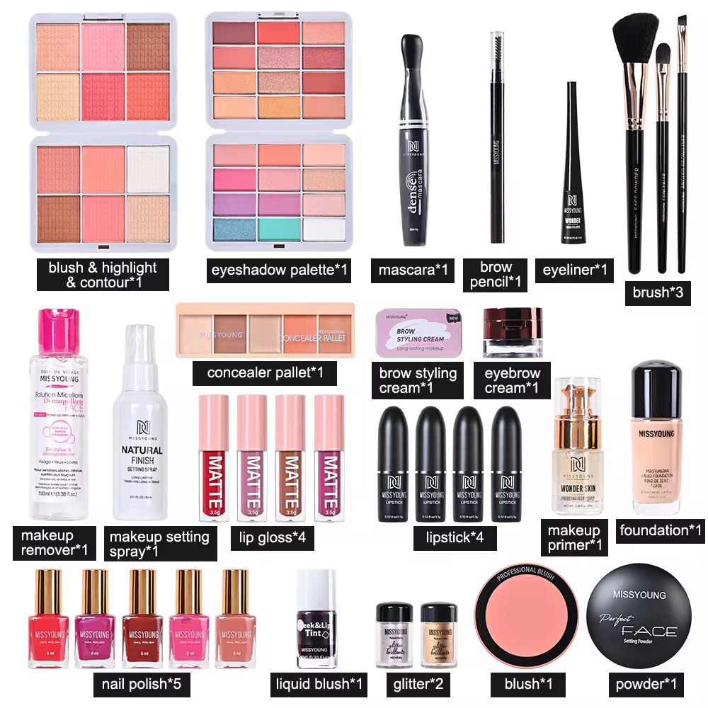 Full Face Professional Makeup Kit – Complete 24+ Piece Beauty Box