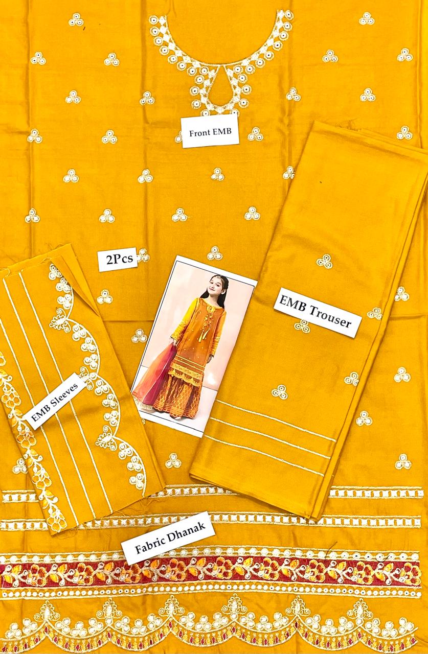 Girls Premium Embroidered Party Wear Set (5-15 Years)