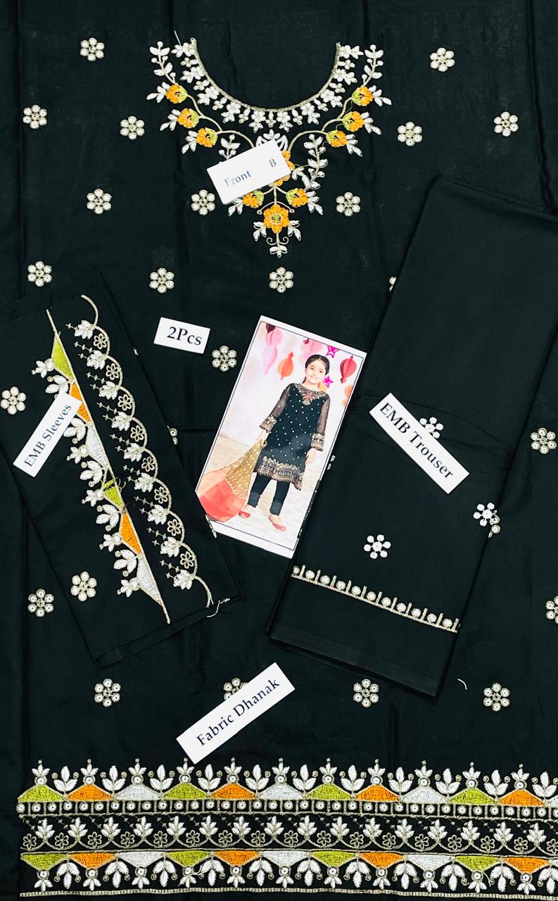 Girls Premium Embroidered Party Wear Set (5-15 Years)