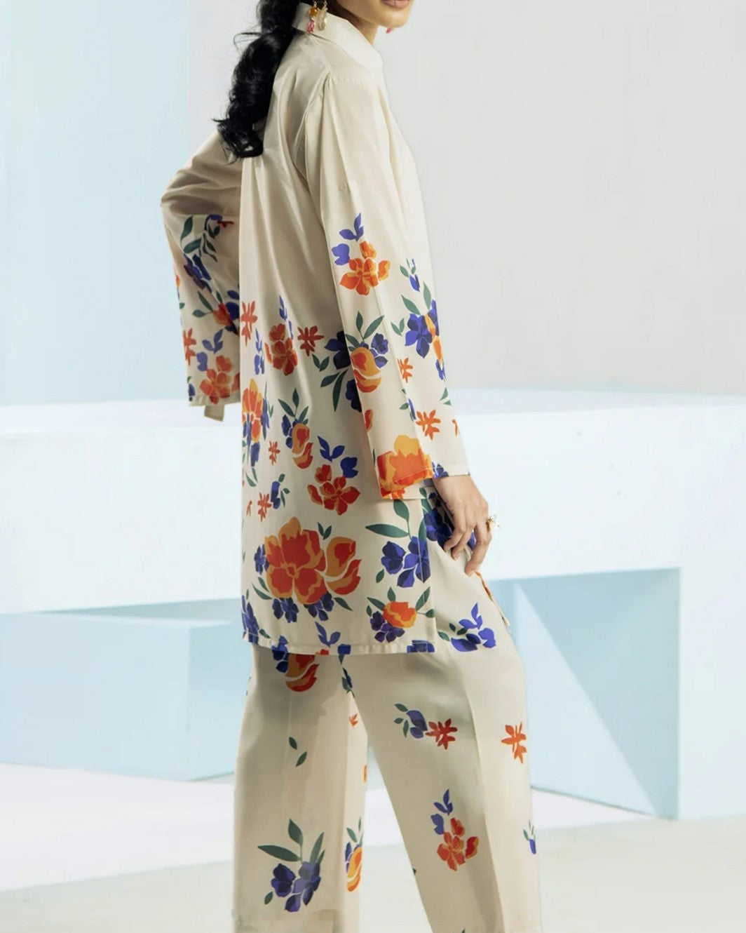 Stitched 2 Piece Printed Shirt with Trouser