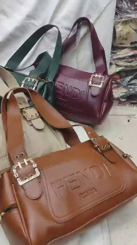 Premium rexine shoulder bag with long handle and multiple pockets for girls – buyfromdanish.com