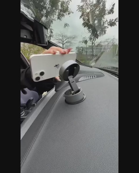 Double-sided suction cup foldable magnetic phone holder universal for smartphones