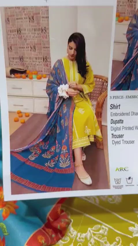 Airjet Dhanak Embroidered Winter Suit 3Pc