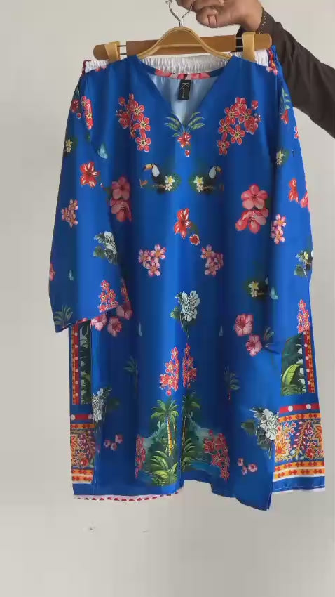 Premium grip fabric stitched 2 piece summer dress Pakistan