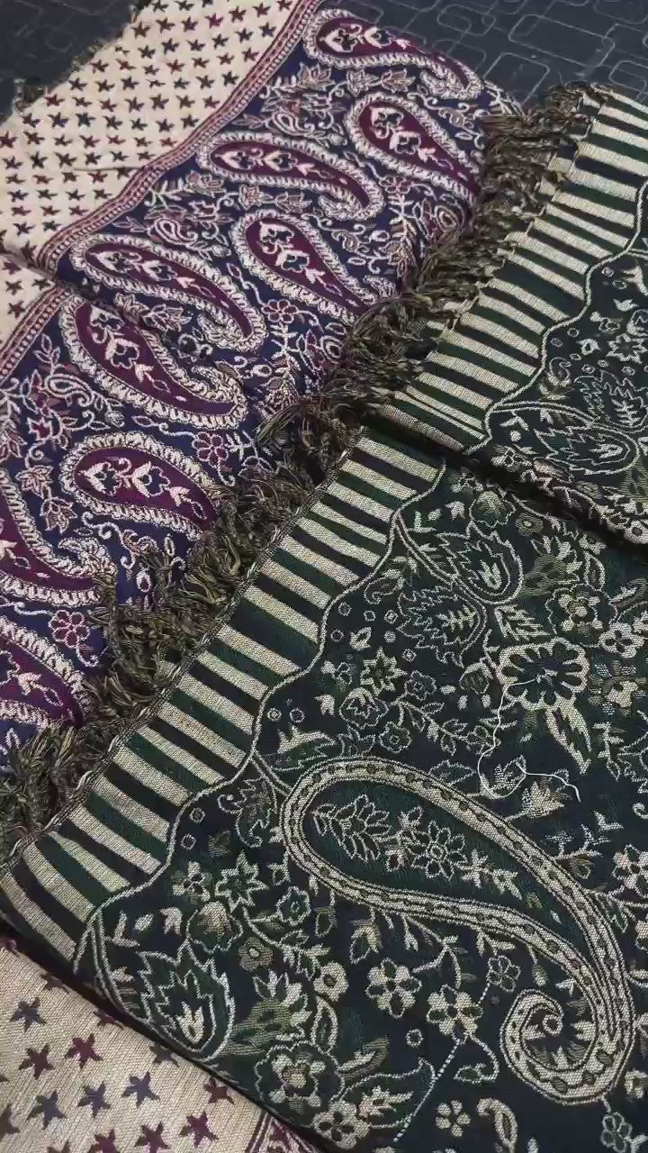 Women’s premium Dhanak suit 2025 – pure Karandi Kashmiri shawl, luxury winter collection dress with warm fabric and rich embroidery