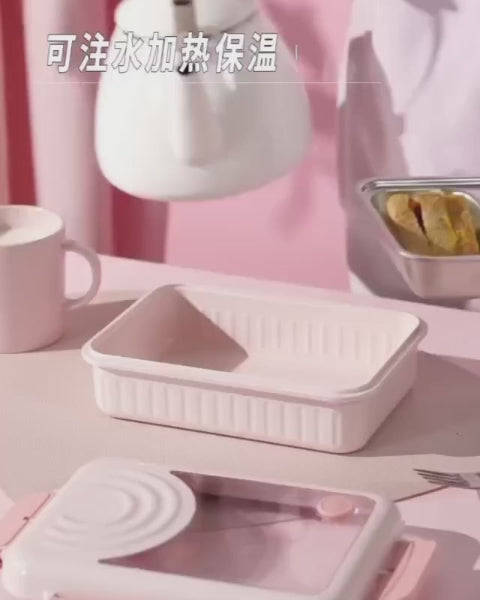 Double Delight Stainless Steel Lunch Box