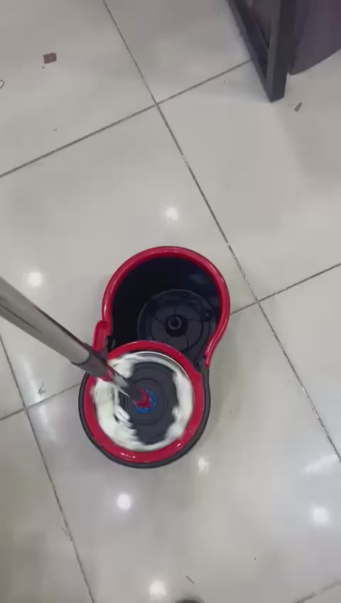 Steel Bucket 360° Spin Mop – Premium Quality Microfiber Cleaning Set
