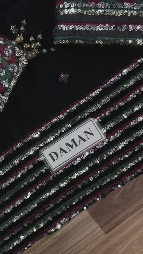 Premium Unstitched Purple Velvet Suit – Festive Collection