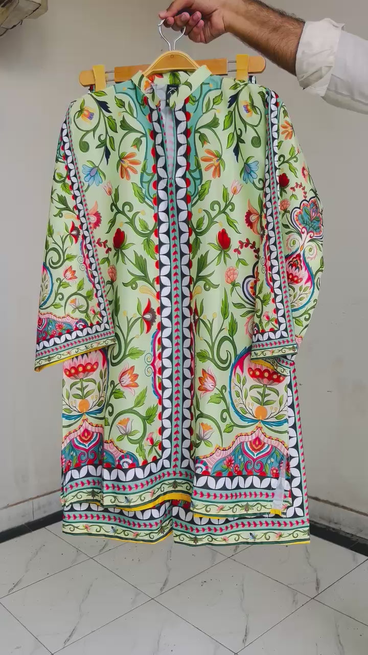Stitched 2 Piece Printed Shirt & Trouser – Summer Collection 2025