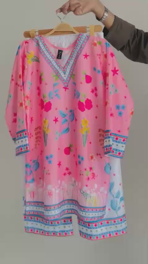 Stitched 2 Piece Printed Shirt & Trouser – Summer Collection 2025