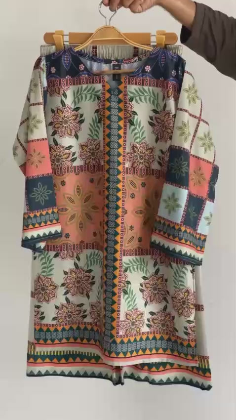 Stitched 2 Piece Printed Shirt & Trouser – Summer Collection 2025
