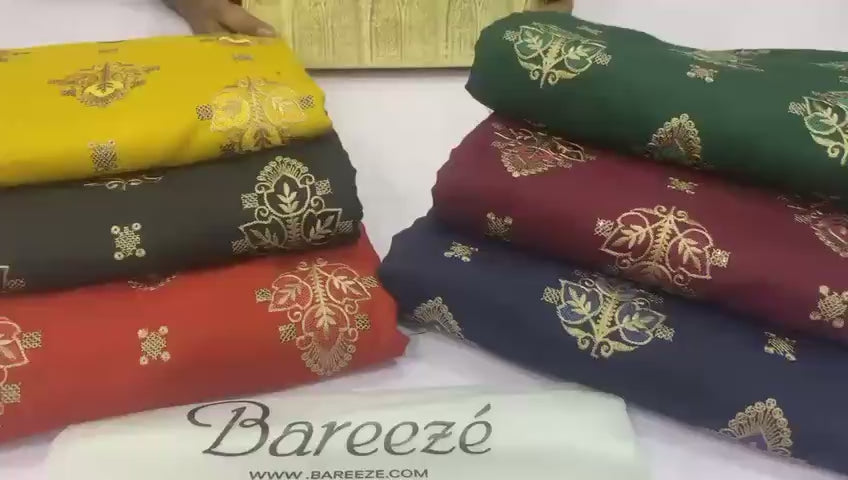 Marina Dhanak 2025/26 embroidered 3PC suit with heavy embroidery, dyed trouser and 3D pashmina wool shawl – Volume 6
