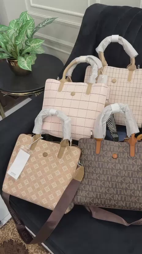 Imported stylish handbag for women with long belt and zipper Pakistan